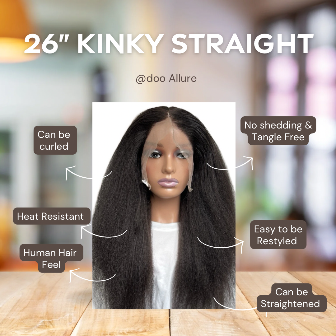 Premium Hair Bundle Deal: 14" Bouncy Wig + 10" Vietnamese Human Hair + 26" Kinky Straight — Only £150!