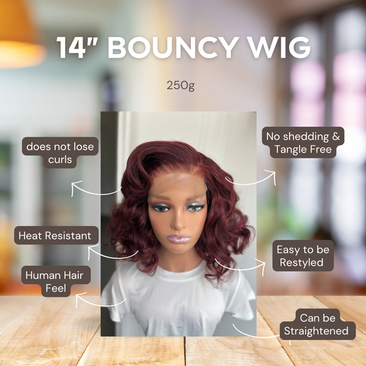 Premium Hair Bundle Deal: 14" Bouncy Wig + 10" Vietnamese Human Hair + 26" Kinky Straight — Only £150!